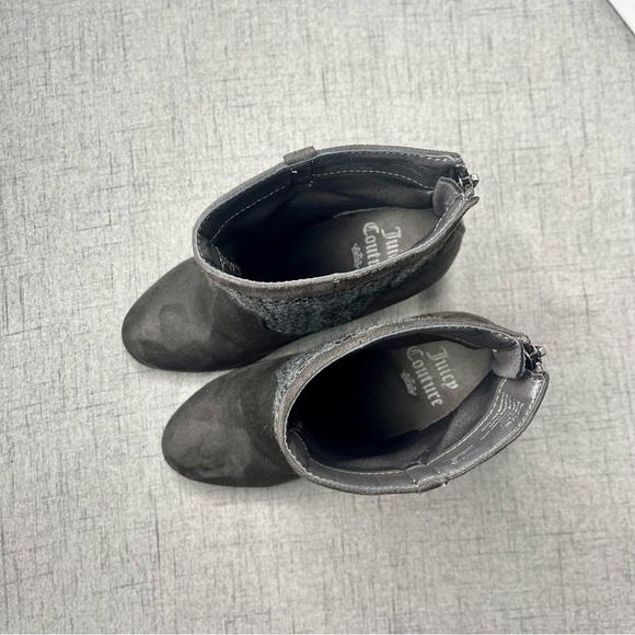 Juicy Contour Cable Knit High Heel Sweater Ankle Boots Gray 7.5 - Picture 9 of 12